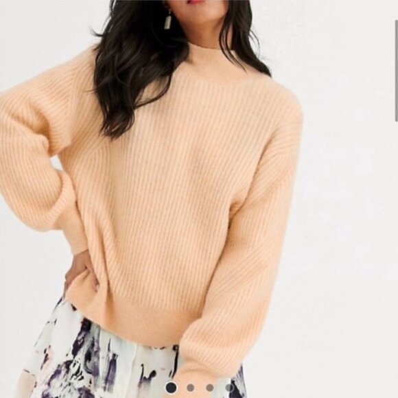 & Other Stories Alpaca Wool Mock Neck Soft Fuzzy Sweater Size XS - Picture 2 of 5